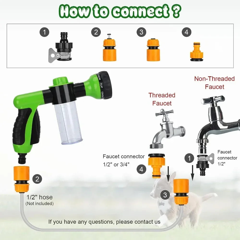QuickClean Pet Shower Spray Gun